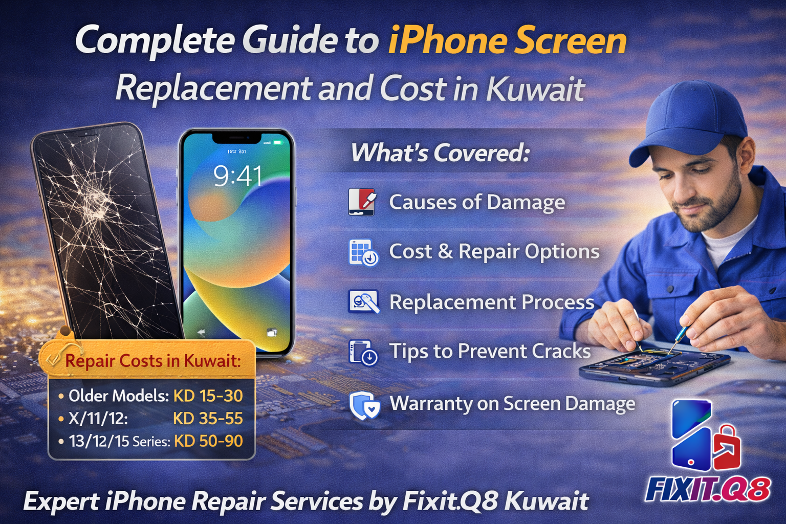 Complete Guide to iPhone Screen Replacement and Cost in Kuwait